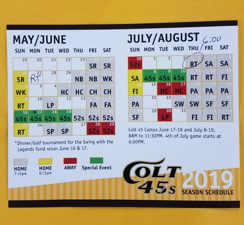 Pocket Schedules Have Arrived…Here’s the Corrected Version