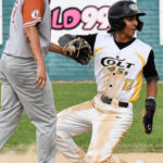 Ariv Camacho slides safely into second base.