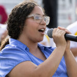 Sahara sings our National Anthem during the pregame ceremony (versus Novato Knicks, Sunday, June 15th, 2023).