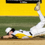 Second-baseman, Mason Cassingham, lays out trying to snag a hard-hit grounder up the middle (versus NBO Sacramento, Sunday, July 30th, 2023).
