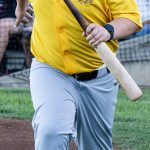 Colt 45s batboy, Remi, hotfooting it back to the dugout with bat in hand (photographed by Bill Wagner on 2026-07-17).