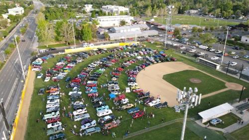 Aerial shot of Tiger Field during the 2024 Kool April Nites Show  Shine (photo courtesy of Tony Hord).